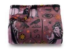 Disney Hocus Pocus Purple Soft Throw Blanket 5' x 6 ft -The Big One -New