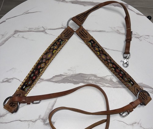 Showman Breast Collar Multicolored Fringe Regular Horse