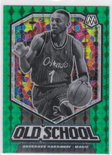 2019-20 Panini Mosaic - Old School Anfernee Hardaway #4 Green Mosaic Prizm
