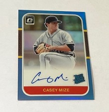 CASEY MIZE auto rc 2021 Donruss Optic Retro CAROLINA BLUE PRIZM #d /15 💎😲🔥