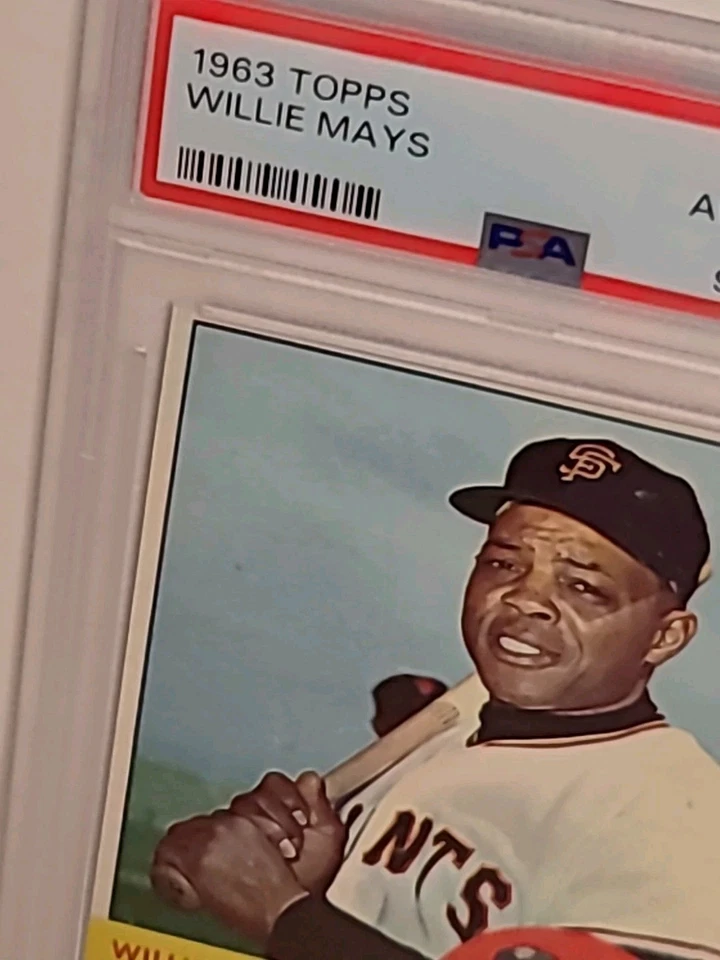 1963 TOPPS #300 WILLIE MAYS Classificação PSA Autêntico HOF Bons Cantos sem vincos - Imagem 4 de 4