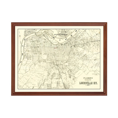 Old Map of Louisville, KY 1893 - Vintage Louisville Kentucky