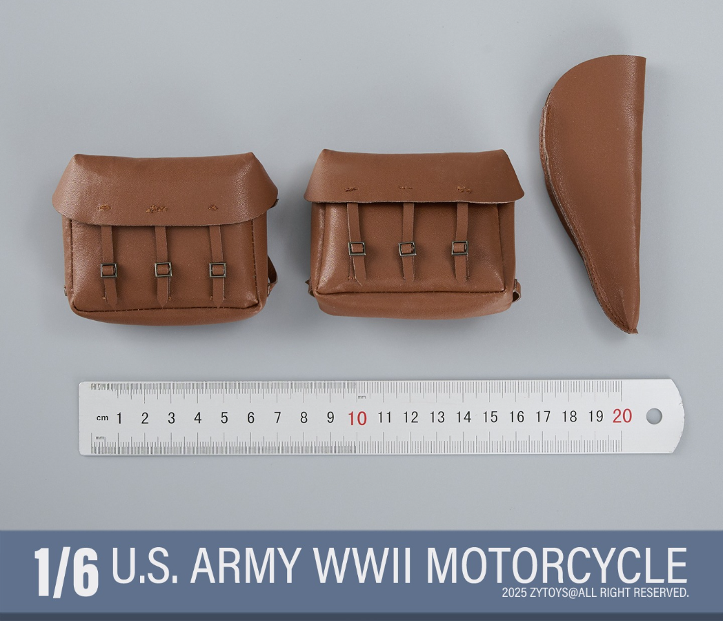 ZYTOYS ZY8038 1/6 WWII US Military Motorcycle With Bag for 12in
