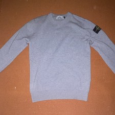 Stone Island Herren Pullover Grau Rundhals La...