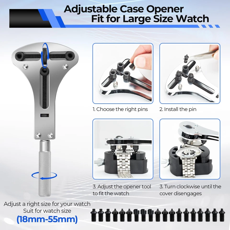 Watch Repair Kit 192 PCS UPGRADED Heavy Duty Watch Link Removal Battery Repla... - Image 2 of 4