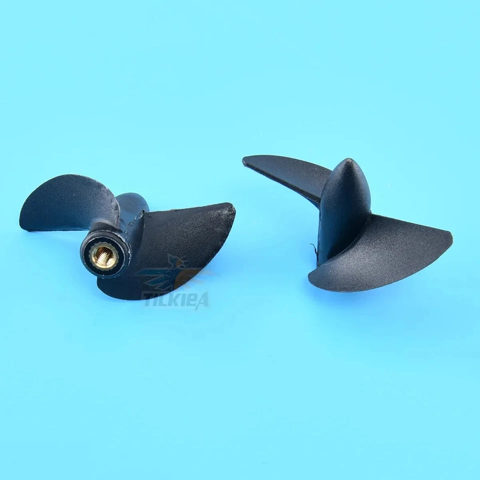 Rc Boat Left M4 Copper Thread Two Blades Prop Nylon Propeller For 4mm Boat Shaft - Image 3 of 4
