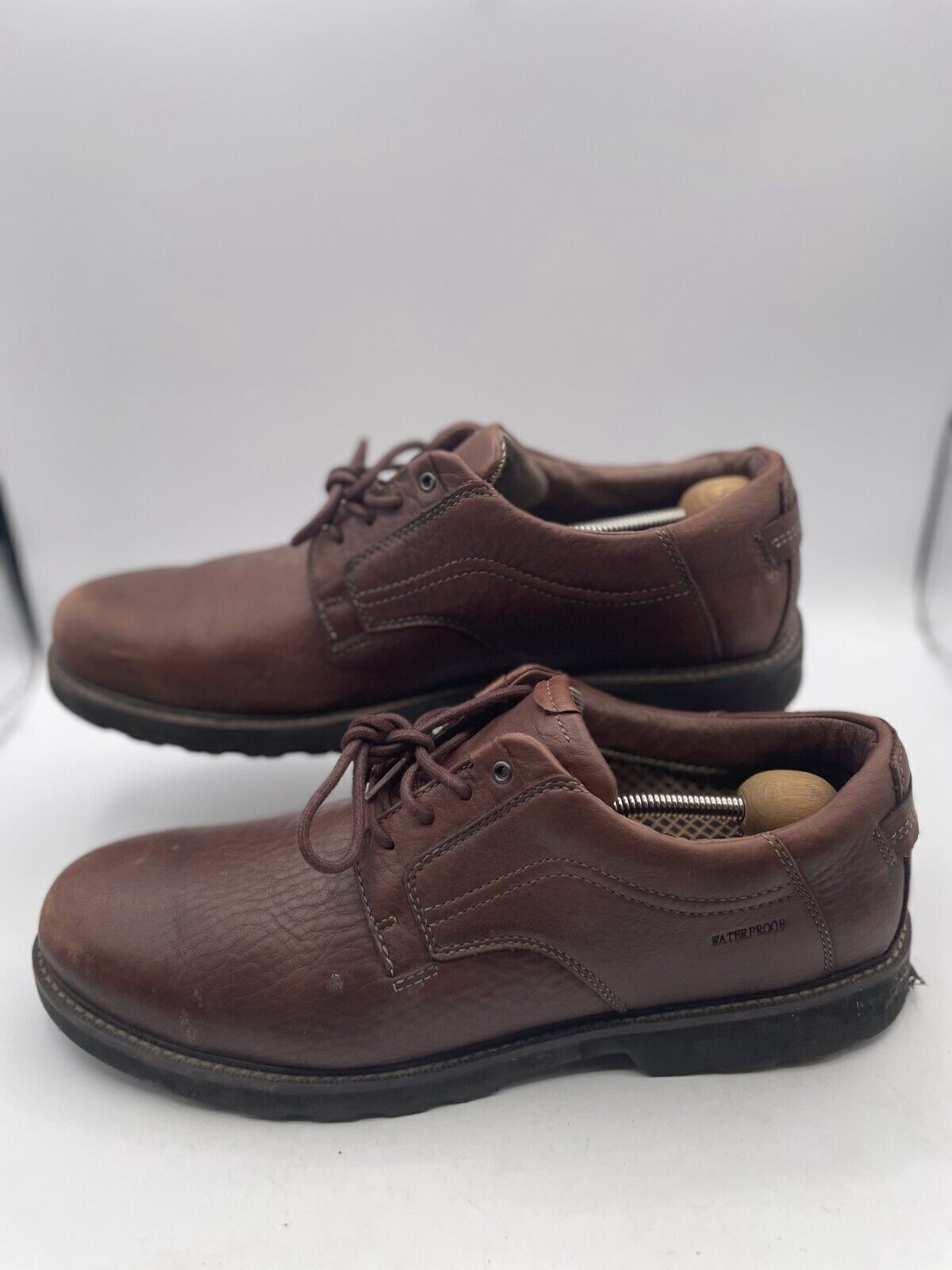 SAOLA Scarpe eleganti Oxford Dunham Revdusk DAK03BRL88 uomo taglia 13D pelle marrone punta tonda