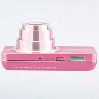 SONY Cyber-shot DSC-W570 Pink 5x Zoom 16.1 MP Digital Camera
