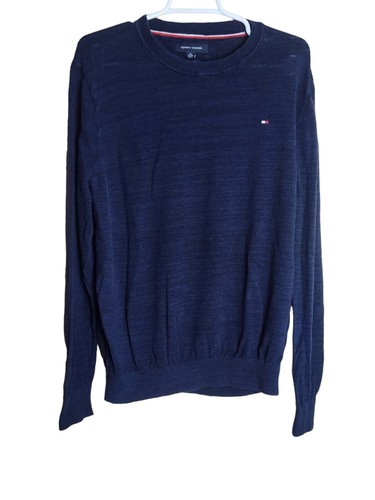 Tommy Hilfiger Mens Sweater XL Linen Blend Long Sleeve Crew Neck Pullover