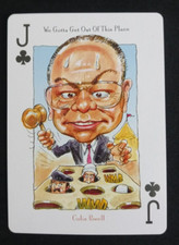2004 Politicards Playing Card Red Back Colin Powell Jack Clubs