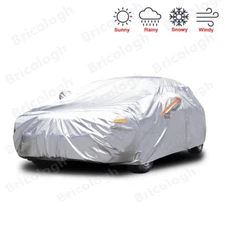 Heavy Duty Outdoor Full Car Cover 100% Waterproof Protect Fit 15-16FT Auto Sedan