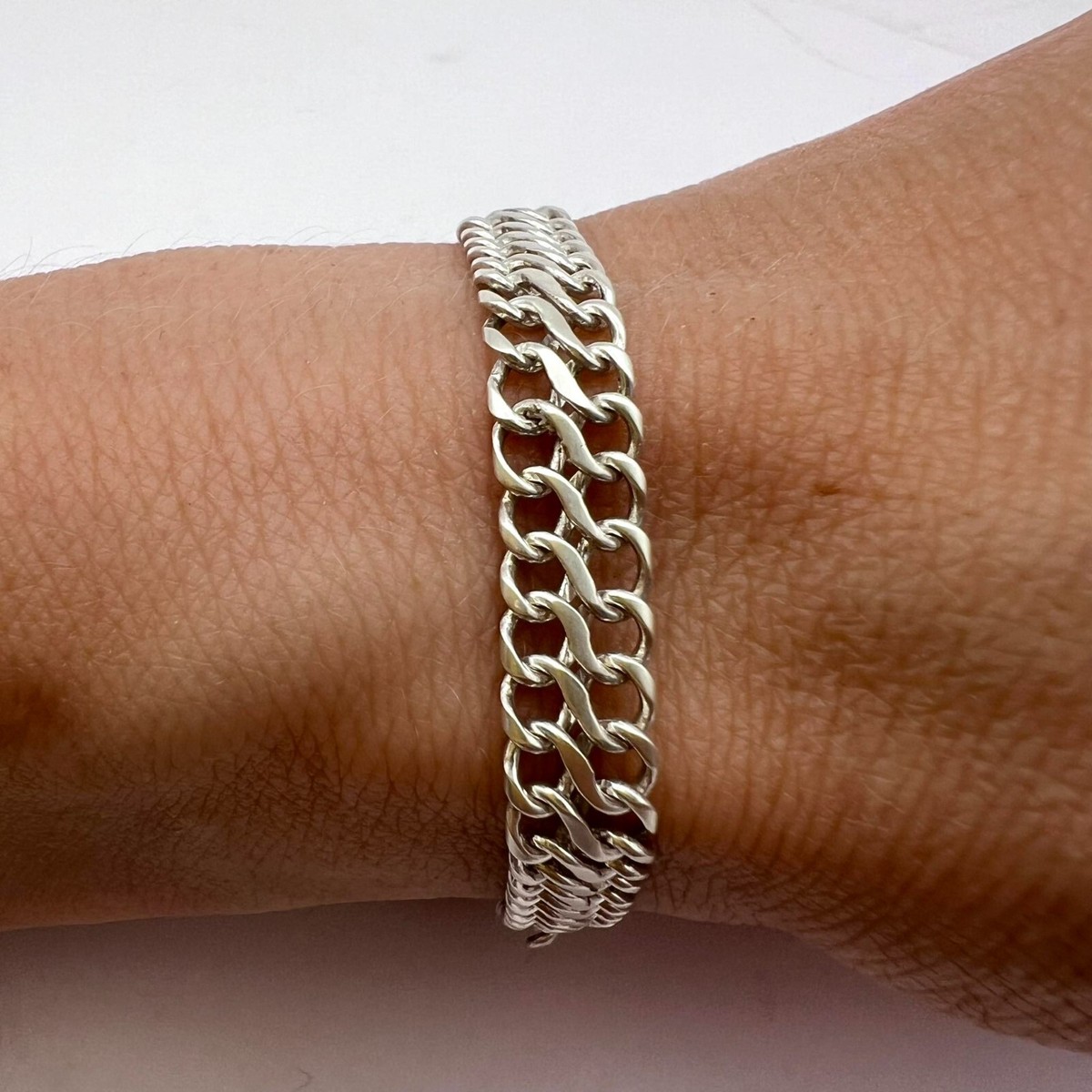 Huge Vintage Sterling Silver 925 Women's Men's Chain Bracelet