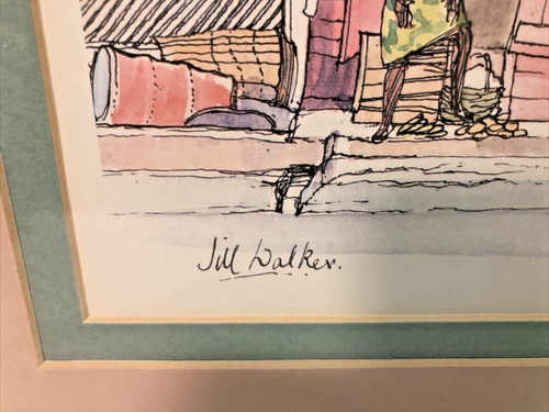 JILL WALKER "MARTINDALE'S ROAD BRIDGETOWN BARBADOS" COLOR PRINT - Picture 3 of 8