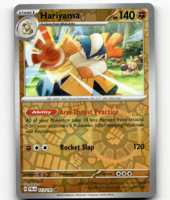 Pokémon TCG Hariyama Scarlet & Violet - Paldea Evolved 113/193 Holo Holo Rare