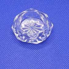 cut glass starburst open salt dip salt cellar