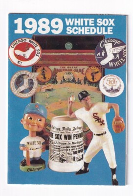 Chicago White Soxs 1989 ML Baseball TV Dates Schedule