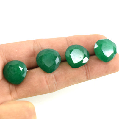 Best Quality 55.40 Ct Natural Emerald Certified Colombian Gemstone Lot 4Pcs 15mm