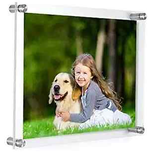 Acrylic 11x14 Frame -Inner 10x12 Picture Frame -Wall Mount Photo 11x14