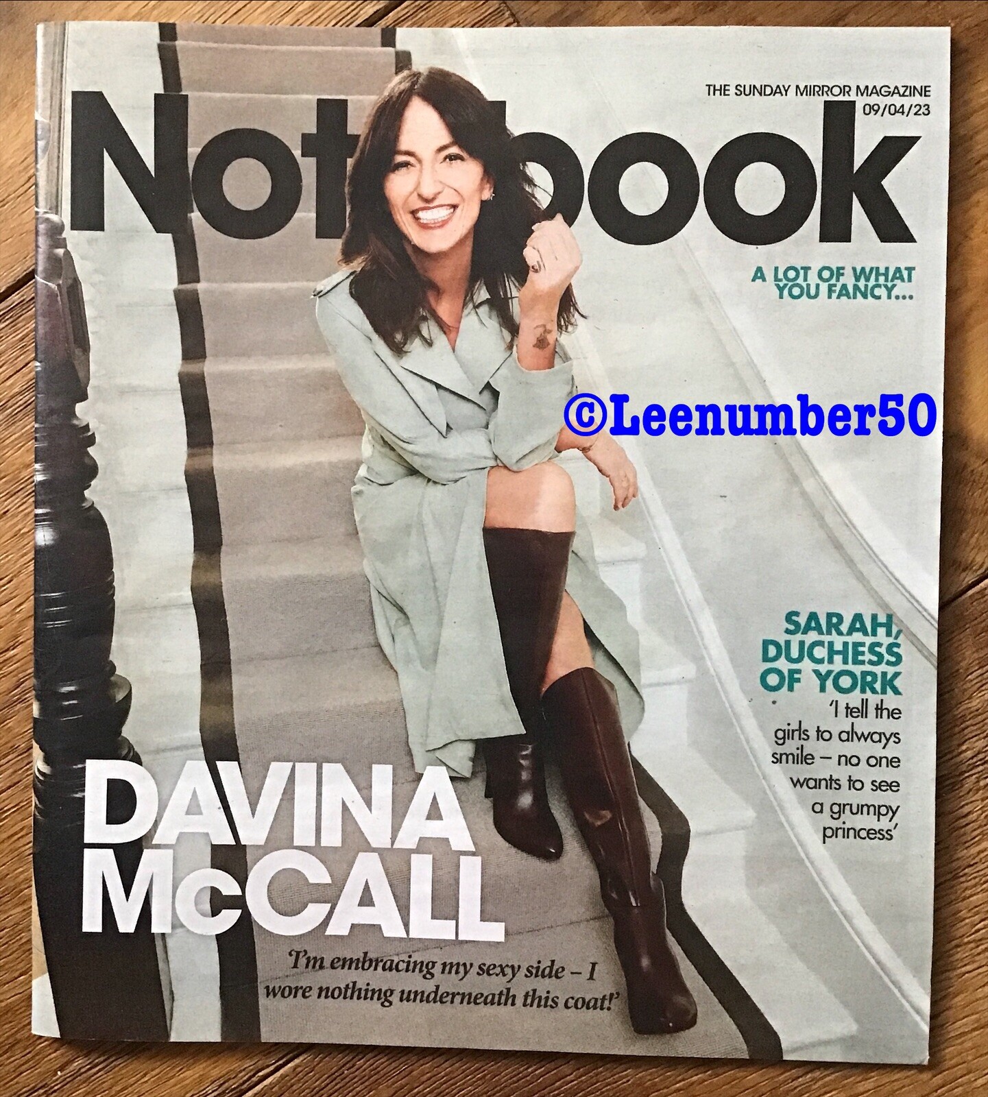 Davina McCall Notebook Mag with Sarah Duchess of York Sep 2023-image