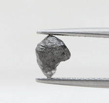 Uncut diamond 0.94tcw gray black sparkling natural polyhedron shape for jewel