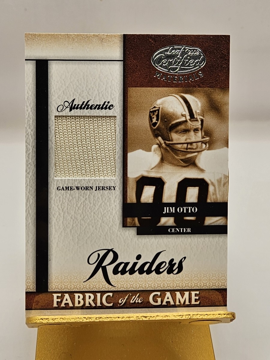 Jim Otto 2008 Leaf Certified Fabric of the Game Jersey Relic /99
