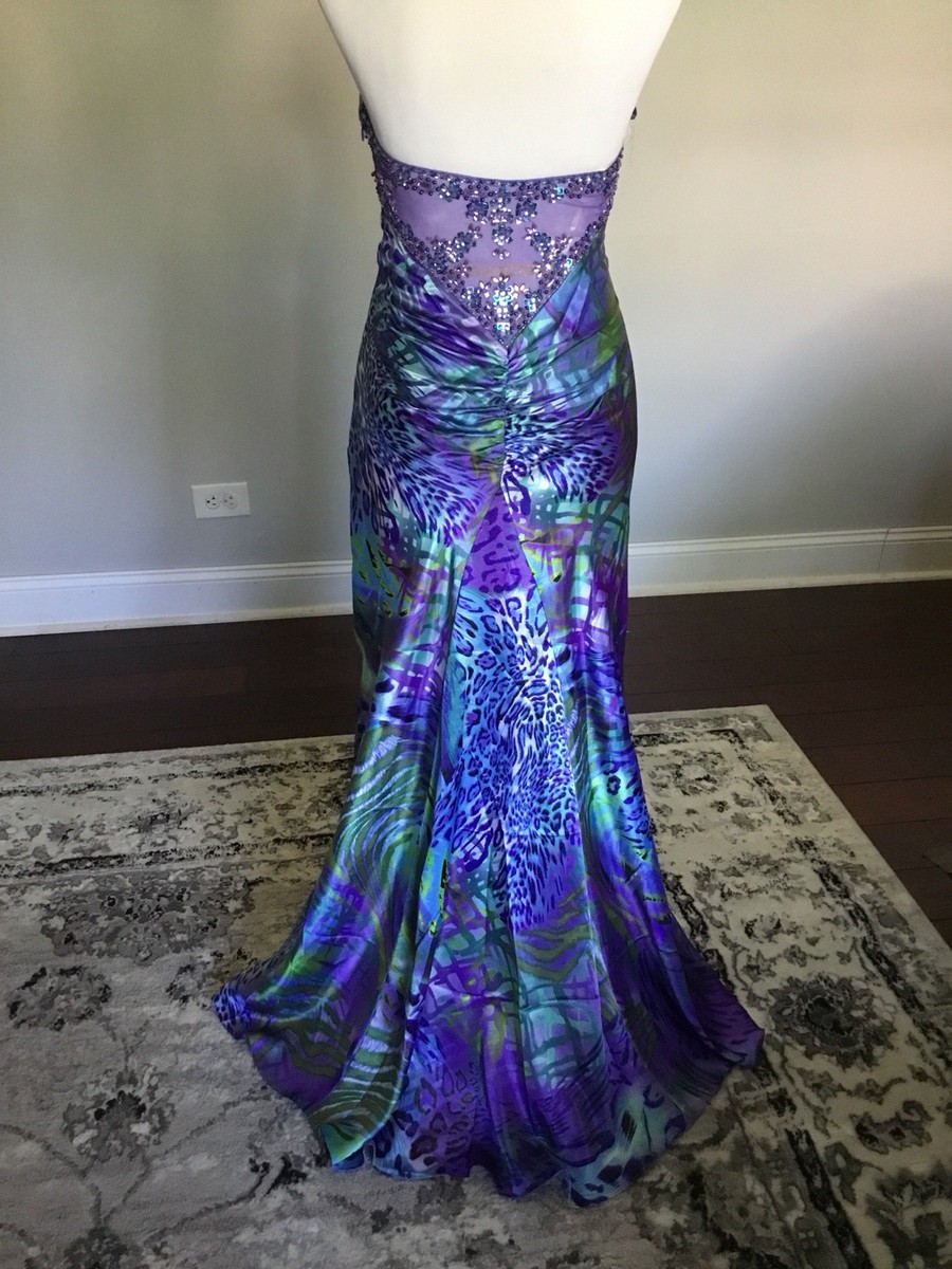 blue floral print maxi dress Camila White & Blue Floral Ruffle Maxi Dress main image 0