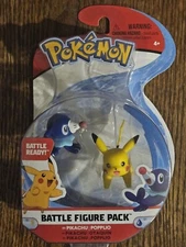 Pokémon Battle Figure Pack  PIKACHU & POPPLIO 2" Action Figures Wicked Cool Toys