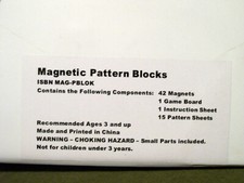 Magnetic Pattern Blocks by CB Publishing NIP Ages 3 and Up