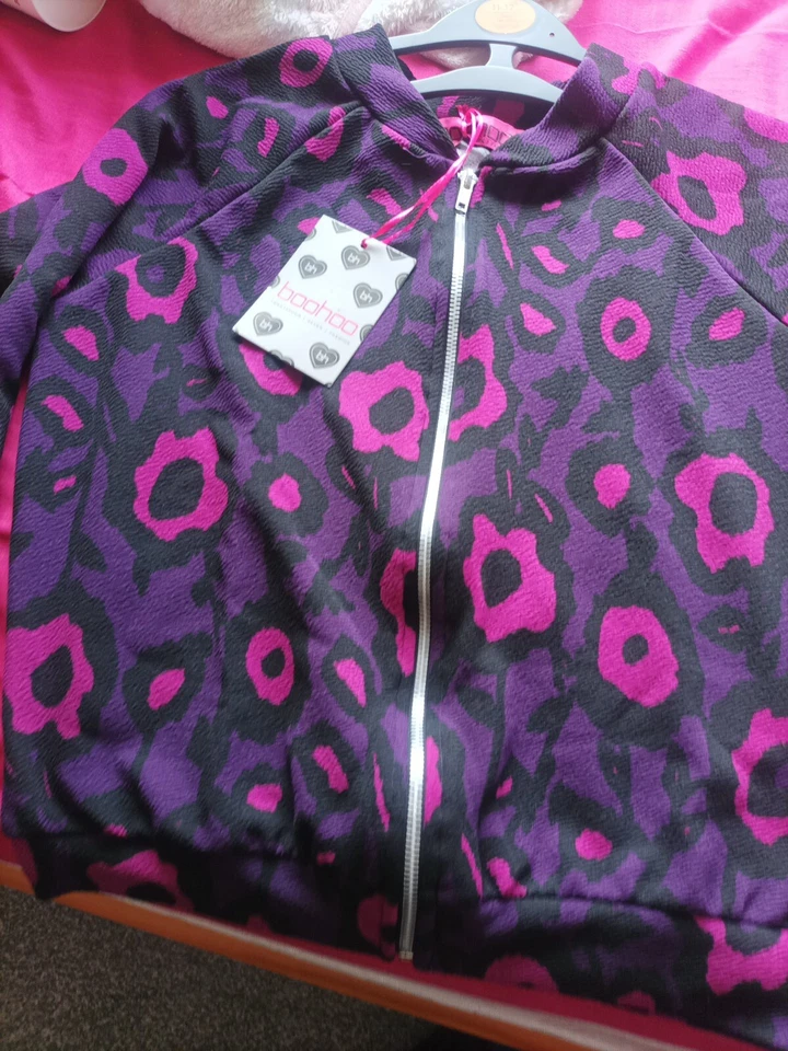 Chaqueta Bomber Flor Talla 8 Foto 3 de 4