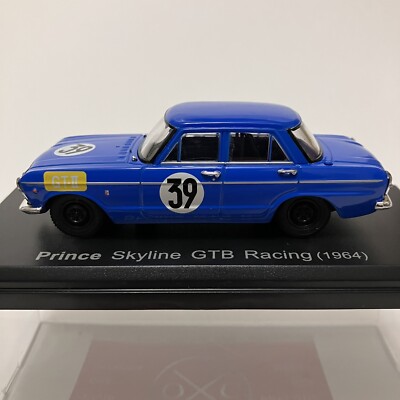 1:43 Prince Skyline GTB Racing 1964 Diecast Toy Car Rare Hachette