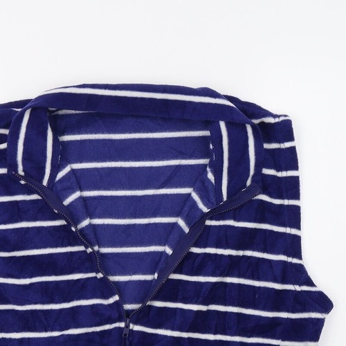 Abrigo chaleco original para mujer Essentials a rayas azules talla M - Imagen 5 de 12