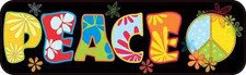 10x3 Peace Bumper Sticker Vinyl Car Window Decal Stickers Decals