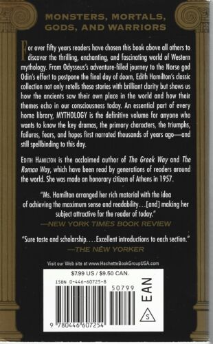 Mythology: Timeless Tales of Gods & Heroes by Edith Hamilton (1999-GrandCentral) - Picture 2 of 2