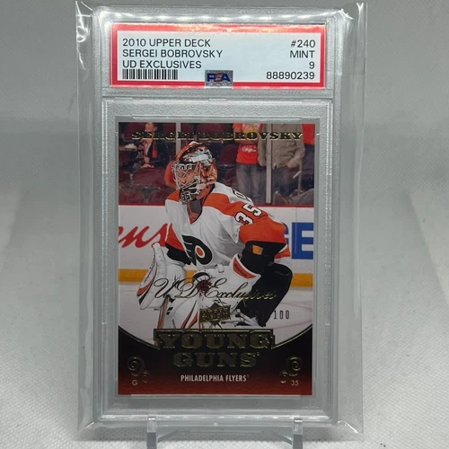 Sergei Bobrovsky 2010-11 Upper Deck Young Guns Exclusives 021/100 PSA 9