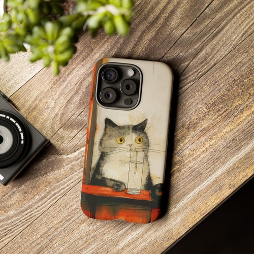 Cat Drinking Glass of Water - Phone Ink Cover Case for iPhone, Galaxy, Pixel - 第 42/281 張圖片