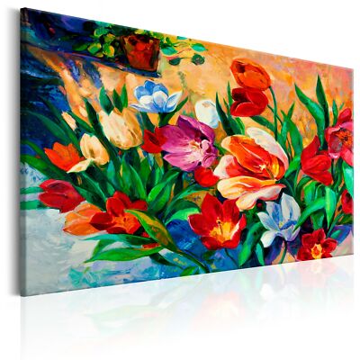 FLOWERS NATURE Canvas Print Framed Wall Art Picture Photo Image b-B-0219-b-a