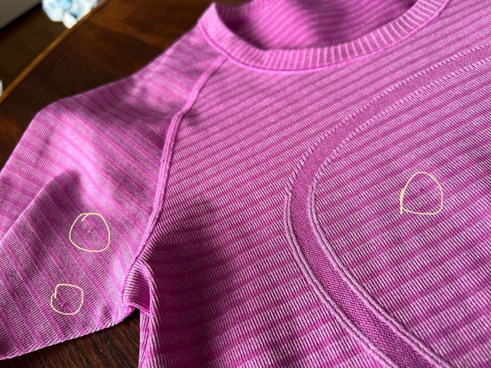 lululemon swiftly tech long sleeve crew heathered ultra violet shirt