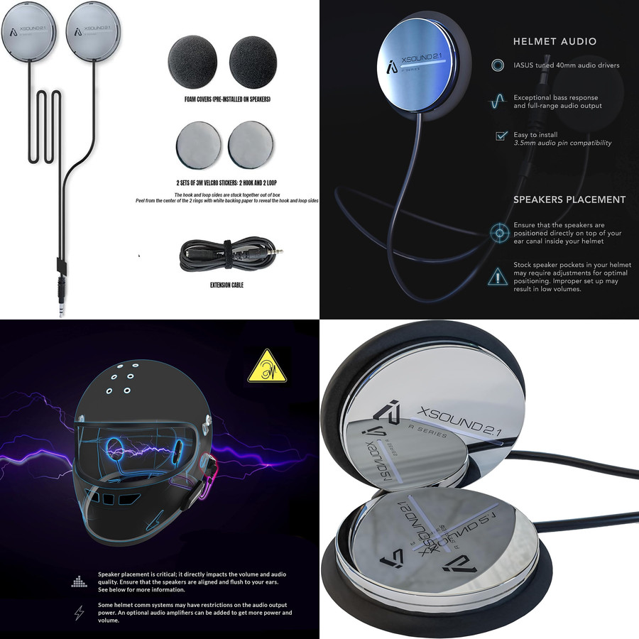 Auriculares altavoces casco moto esquí snowboard 3,5 mm increíble calidad de sonido