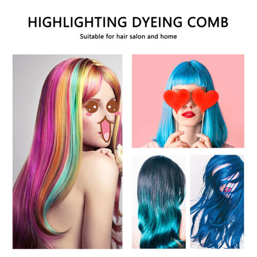 Hair Dyeing Highlighting Comb Home Salon Weaving Sectioning Tail Comb Style UK - Picture 15 of 23