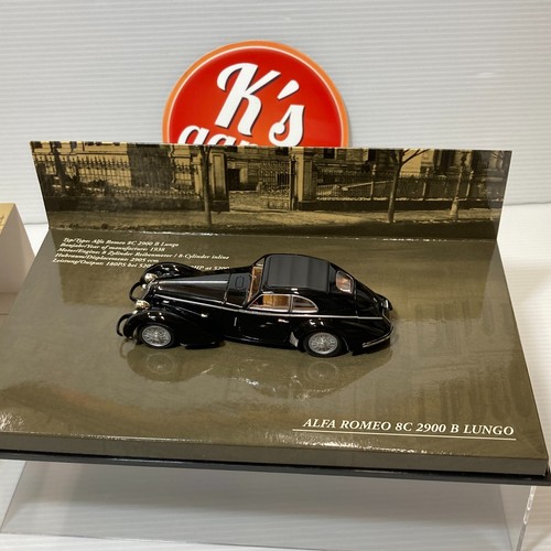 MINICHAMPS 1/43 ALFA ROMEO 8C 2900 B LUNGO BLACK 436120421 - Picture 3 of 10