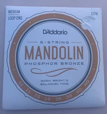 D'Addario EJ74 Mandolin Strings, Phosphor Bronze Medium, 11-40 EJ74-3D