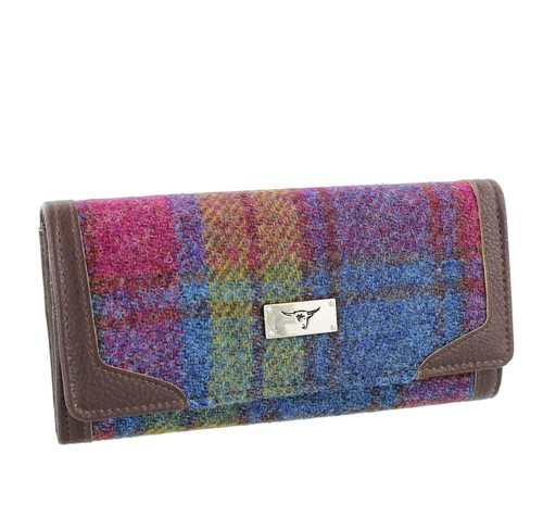 Glen Appin Harris Tweed Ladies Bute Fold-Over Purse LB2000 choice of colours - Picture 5 of 37