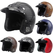 Dot Vintage Open Face Motorcycle Helmets Pu Leather Scooter Helmet Moto Casco Dot Vintage Open Face Motorcycle Helmets Pu Leather Scooter Helmet Moto Casco