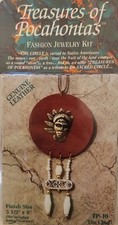 Treasures of Pocahontas Leather Tribal Necklace Beaded Jewelry Craft Kit Chief