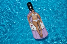 Swimline® 90654 The Rose Wine Bottle Swimming Pool Inflatable Float - 94"