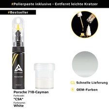 Lackstift f&uuml;r Porsche 718 Cayman Code: C9A White