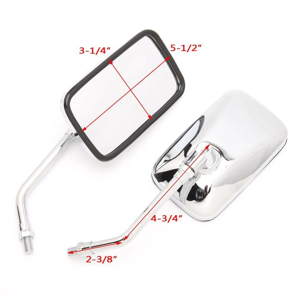 Espejo retrovisor M10 cromado para motocicleta Honda Valkyrie 1500 Interstate 1800 Foto 2 de 4