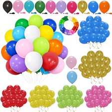 Plain balloons 100 Balloons LATEX HELIUM BIRTHDAY PARTY DECORATION BALLOONS