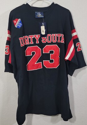 Vintage Dirty South Street League T-Shirt #23 Heavy Black Large New Deadstock