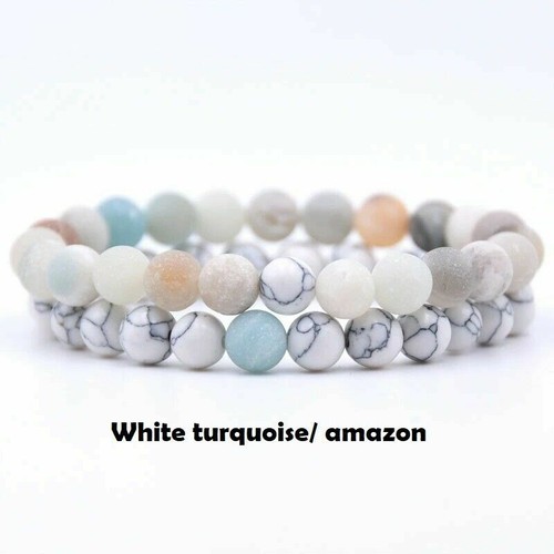 New Beads Bracelet Couples His & Hers Matching Lovers Distance Lava Ston - Picture 3 of 16